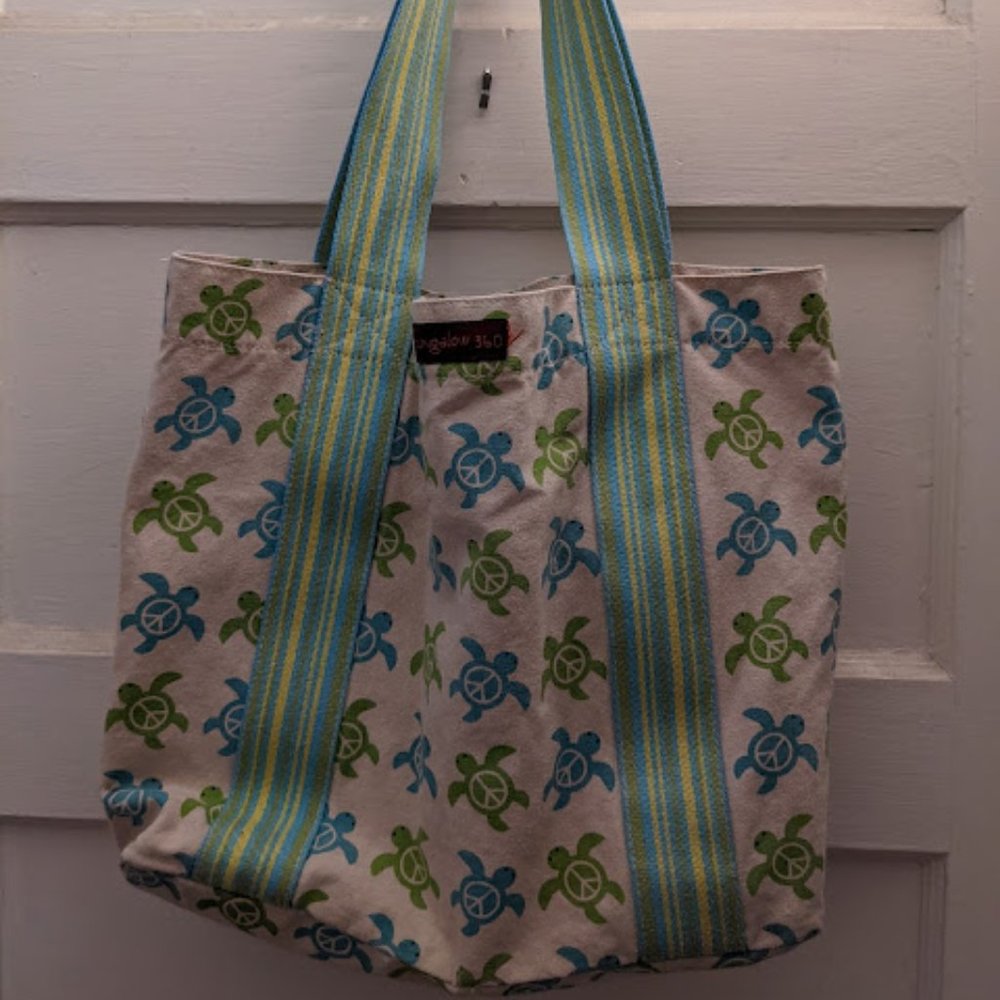 Bungalow 360 Peace Turtle Tote Bag GUC